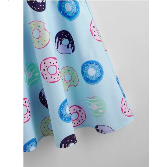 Donut Print Overall Dress Size 12/ 0XL - Picture 4 of 10